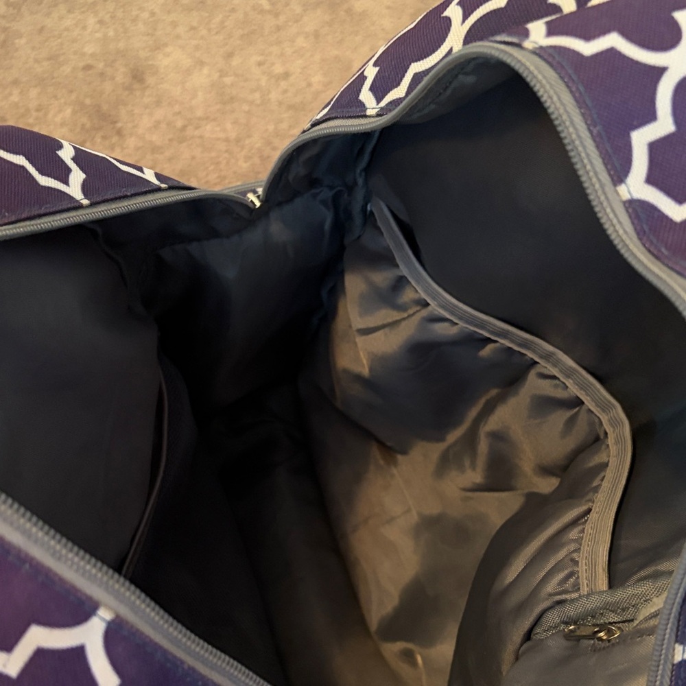 Navy Geometric Pattern Diaper Bag - image 9